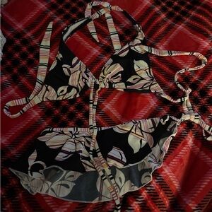 Floral Black Bikini top